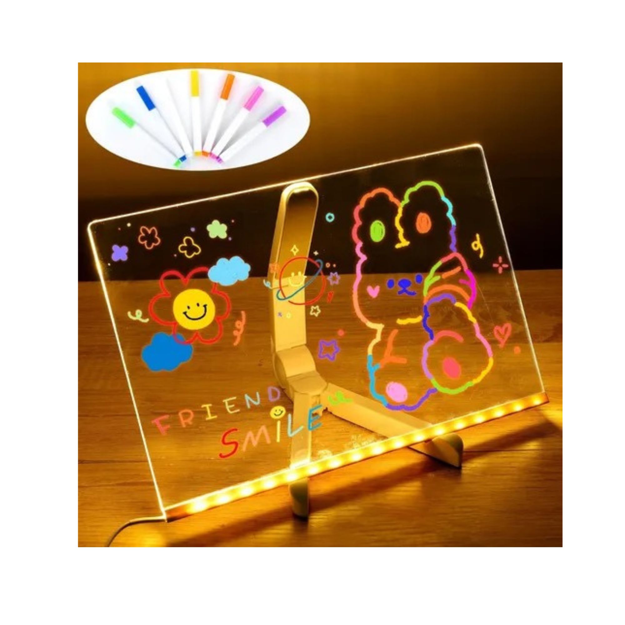 Pizarra Con luz + Lapices - Imagen 2
